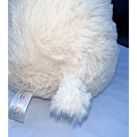 Spark Create Imagine Lamb Sheep Plush Rattle Cream Orange Paws Crinkle Ears - Picture 8 of 8